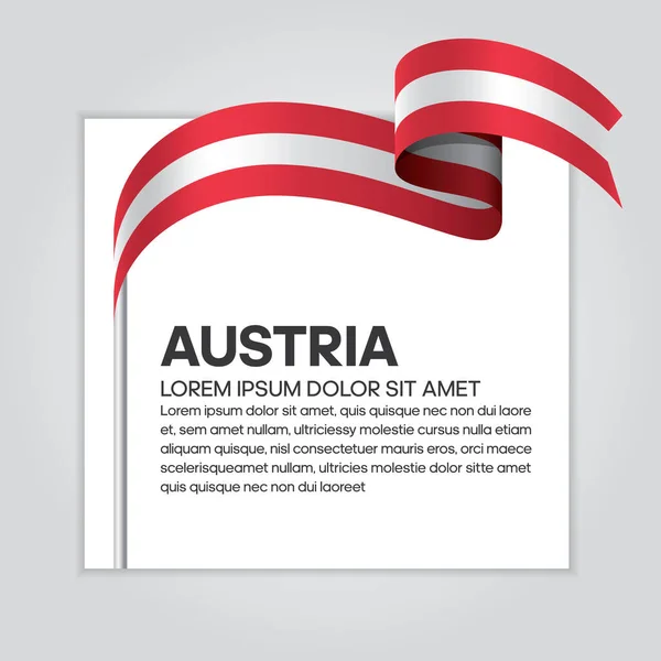 Rakousko Vlajka Vektorové Ilustrace Bílém Pozadí — Stockový vektor