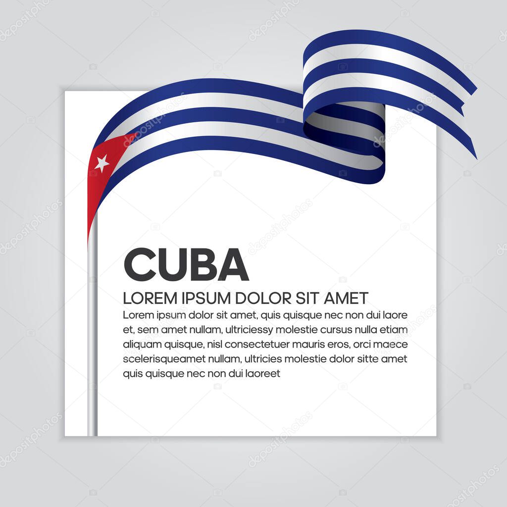 Cuba flag, vector illustration on a white background