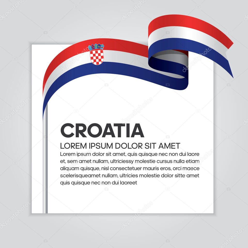 Croatia flag, vector illustration on a white background