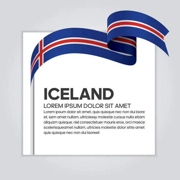 Island Vlajka Vektorové Ilustrace Bílém Pozadí — Stockový vektor