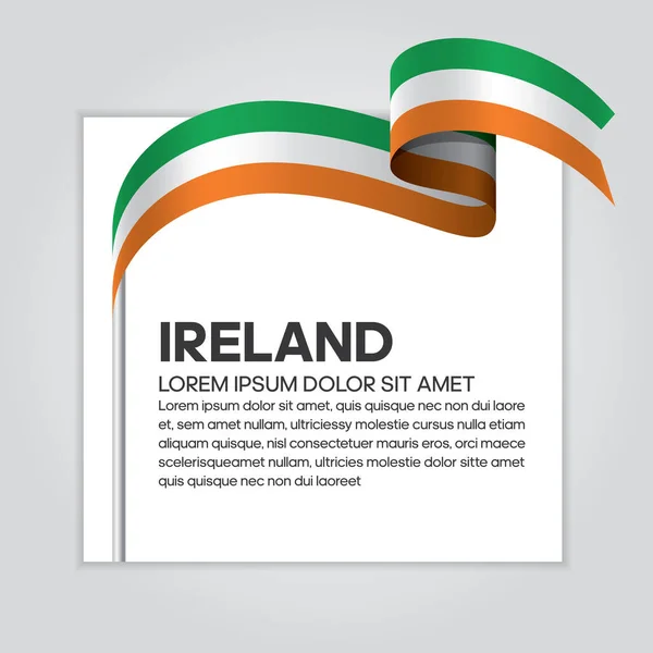 Irsko Vlajka Vektorové Ilustrace Bílém Pozadí — Stockový vektor
