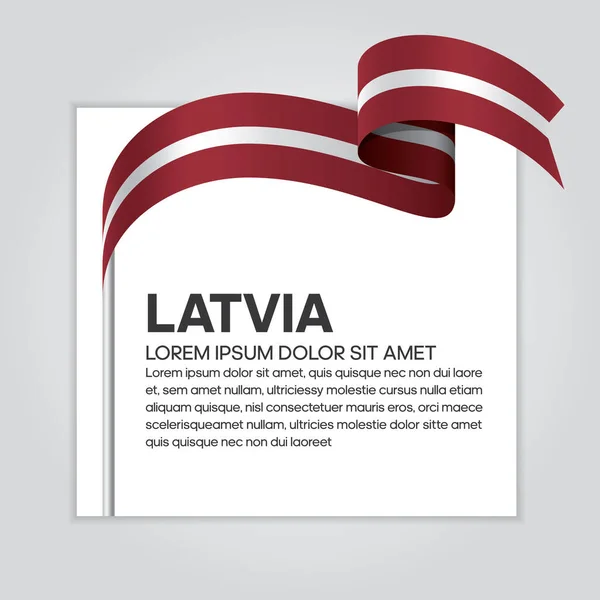 Lotyšsko Vlajka Vektorové Ilustrace Bílém Pozadí — Stockový vektor