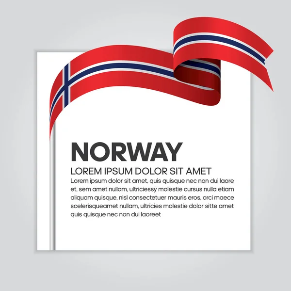 Norwegische Flagge Vektorabbildung Auf Weißem Hintergrund — Stockvektor