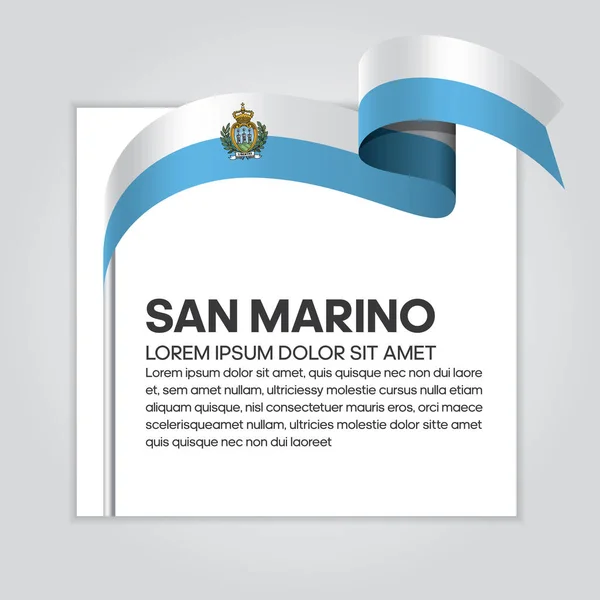 San Marino Vlajka Vektorové Ilustrace Bílém Pozadí — Stockový vektor