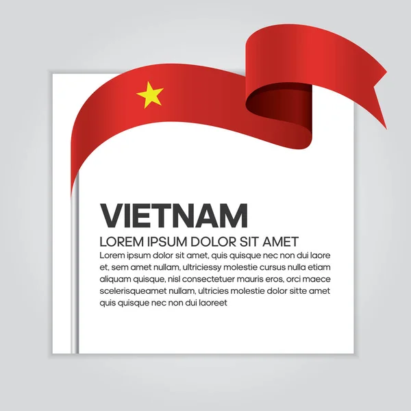 Vietnam Vlajka Vektorové Ilustrace Bílém Pozadí — Stockový vektor