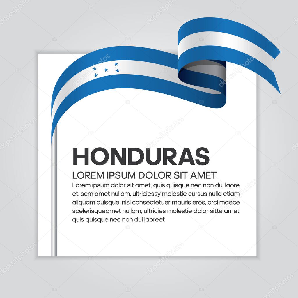 Honduras flag, vector illustration on a white background