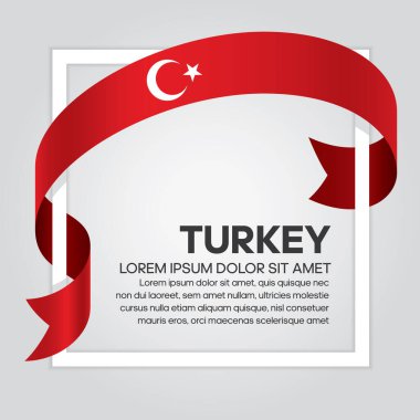 Süslü Türkiye bayrağı. Vektör geçmişi