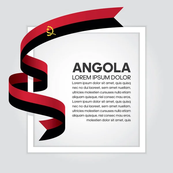 Angola Vlajka Vektorové Ilustrace Bílém Pozadí — Stockový vektor