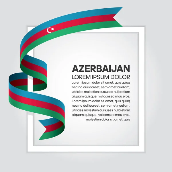 Ázerbájdžánská Vlajka Vektorová Ilustrace Bílém Pozadí — Stockový vektor
