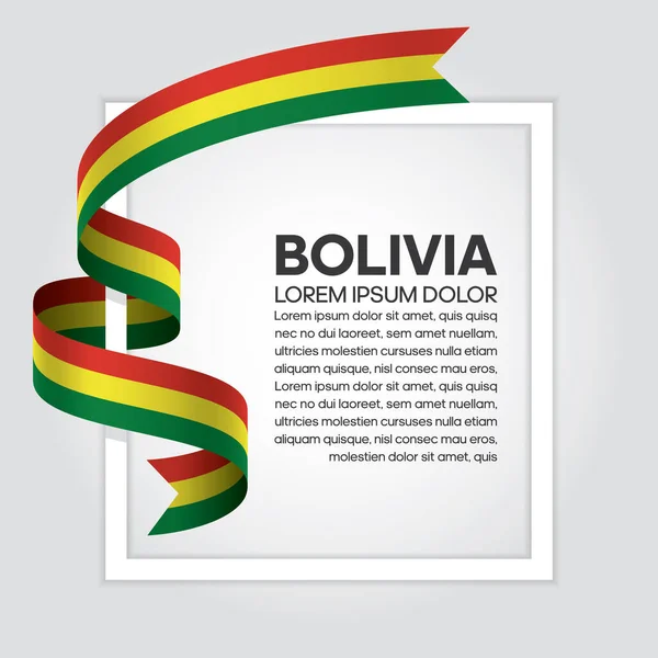 Bolivia Flag Vector Illustration White Background — Stock Vector