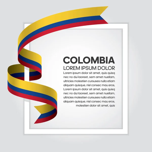 Colombia Flag Vector Illustration White Background — Stock Vector