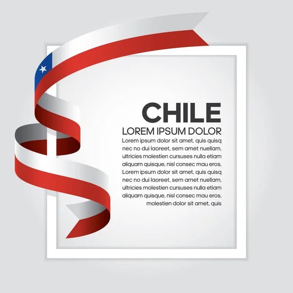 Chile Flag Vector Illustration White Background — Stock Vector