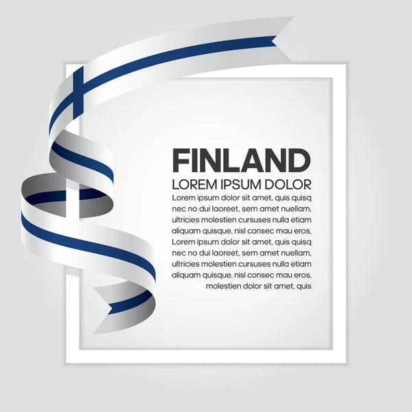 Vlajka Finska Vektorové Ilustrace Bílém Pozadí — Stockový vektor
