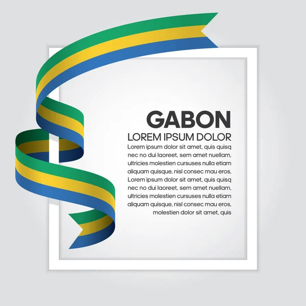 Gabonova Vlajka Vektorová Ilustrace Bílém Pozadí — Stockový vektor