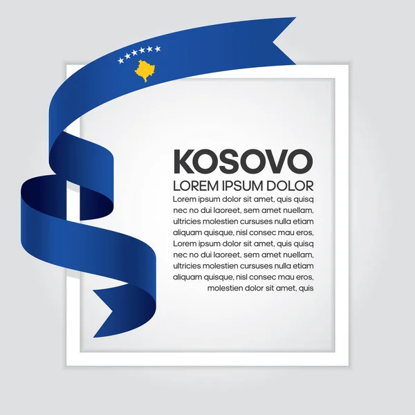 Kosovská Vlajka Vektorová Ilustrace Bílém Pozadí — Stockový vektor
