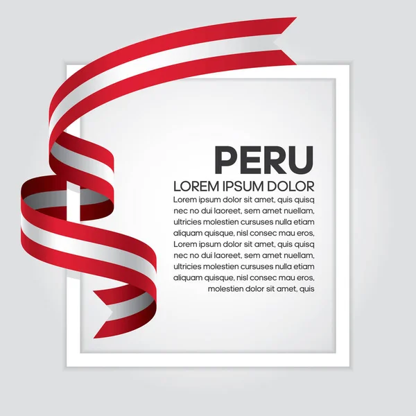 Vlajka Peru Vektorové Ilustrace Bílém Pozadí — Stockový vektor