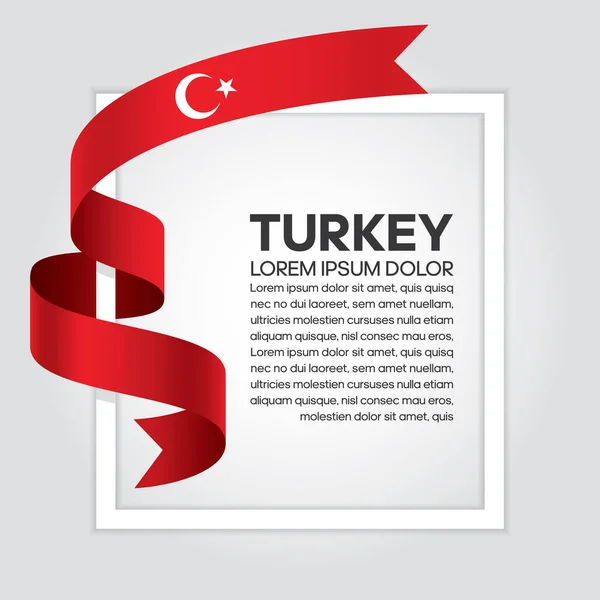 Drapeau Turquie Illustration Vectorielle Sur Fond Blanc — Image vectorielle