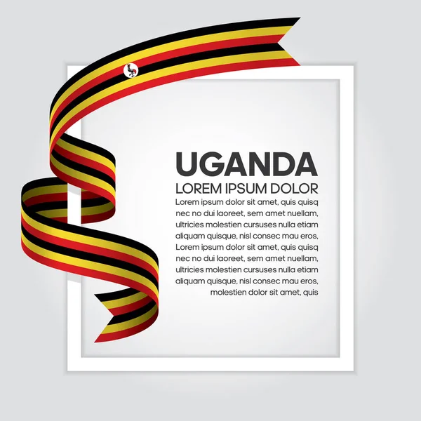 Uganda Flag Vector Illustration White Background — Stock Vector