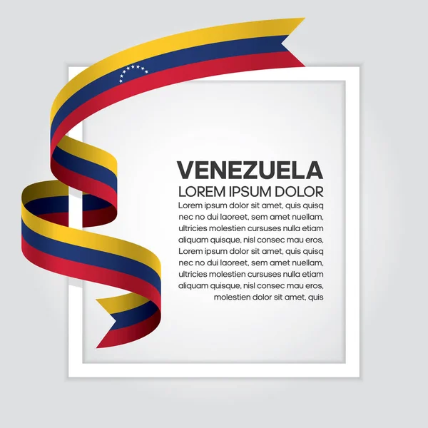 Venezuela Flag Vector Illustration White Background — Stock Vector