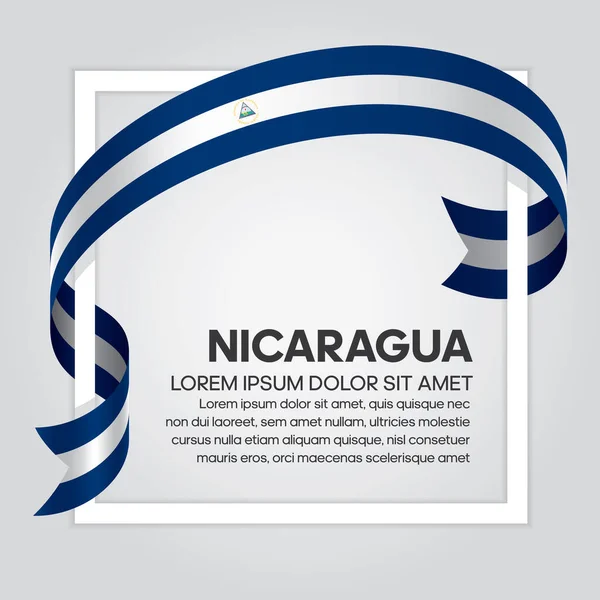 Nikaragua Vlajka Pro Dekoraci Vektorové Pozadí — Stockový vektor