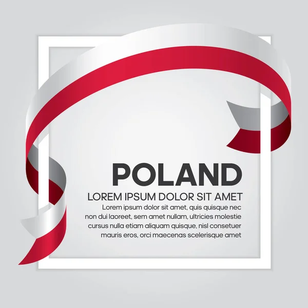 Bandera Polonia Para Decorative Vector Fondo — Vector de stock