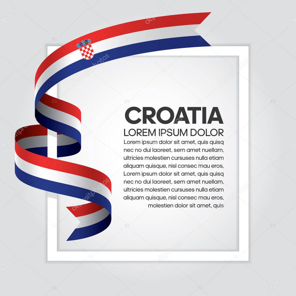 Croatia flag, vector illustration on a white background