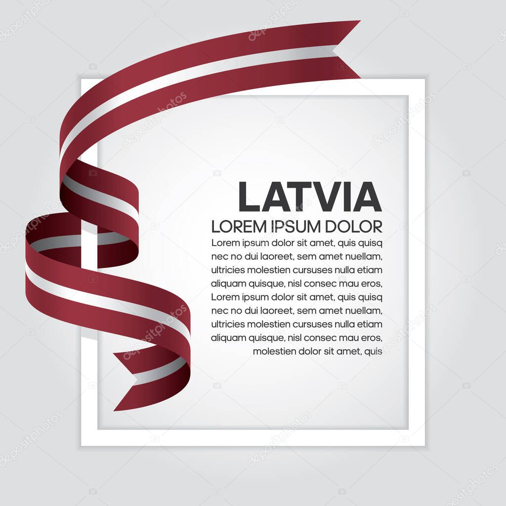 Latvia flag, vector illustration on a white background