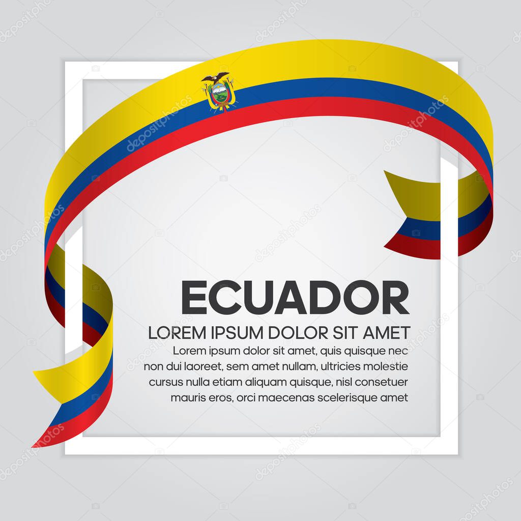 Ecuador flag for decorative.Vector background