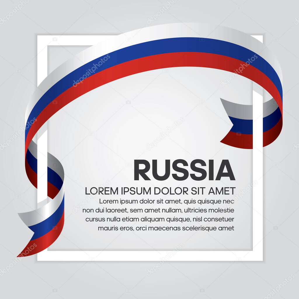 Russia flag for decorative.Vector background