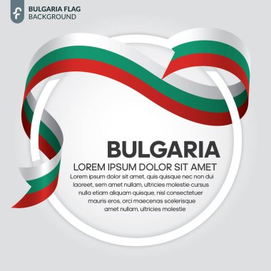 Bulgaristan 'ın dekoratif bayrağı. Vektör geçmişi