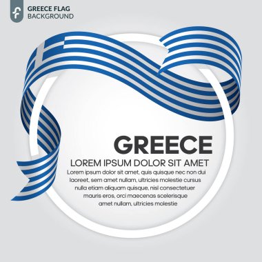 Yunanistan dekoratif bayrağı. Vektör geçmişi