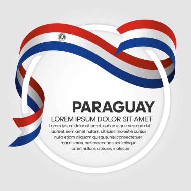 Dekoratif için Paraguay bayrağı. Vektör geçmişi