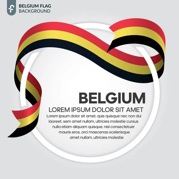 Belgische Vlag Voor Decoratief Vector Achtergrond — Stockvector