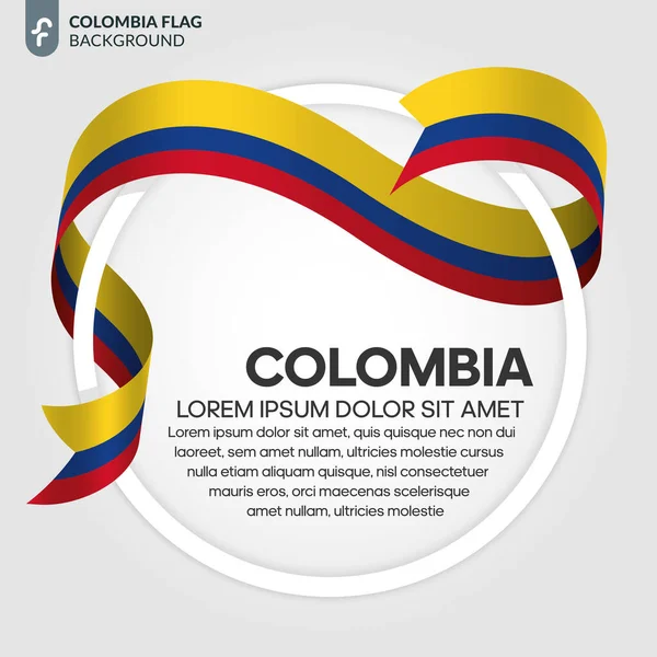 Colombia Flag Decorative Vector Background — Stock Vector