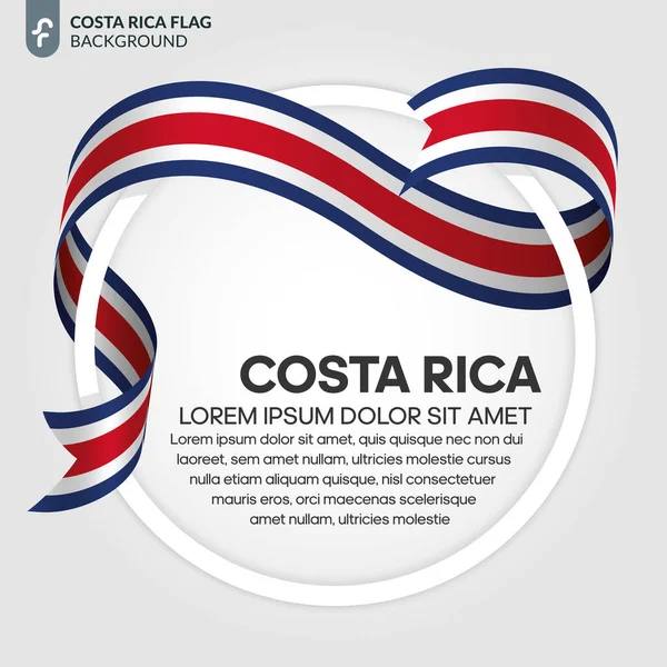 Bandera Costa Rica Para Decorative Vector Fondo — Vector de stock