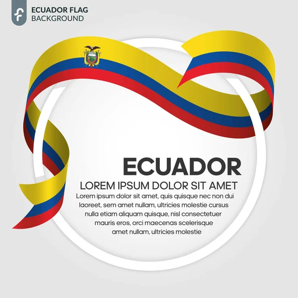 Ecuador Flag Decorative Vector Background — Stock Vector