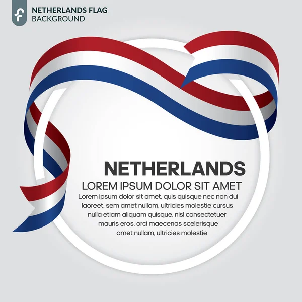 Netherlands Flag Decorative Vector Background — Stock Vector