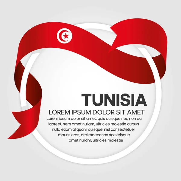 Tunisko Vlajka Pro Dekoraci Vektorové Pozadí — Stockový vektor
