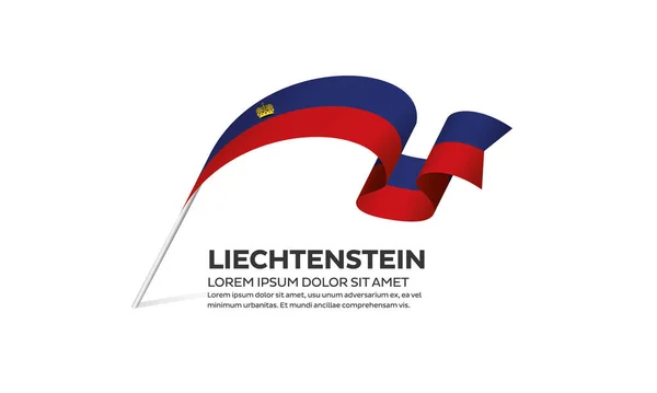 Прапор Ліхтенштейну Векторні Ілюстрації Білому Тлі — стоковий вектор