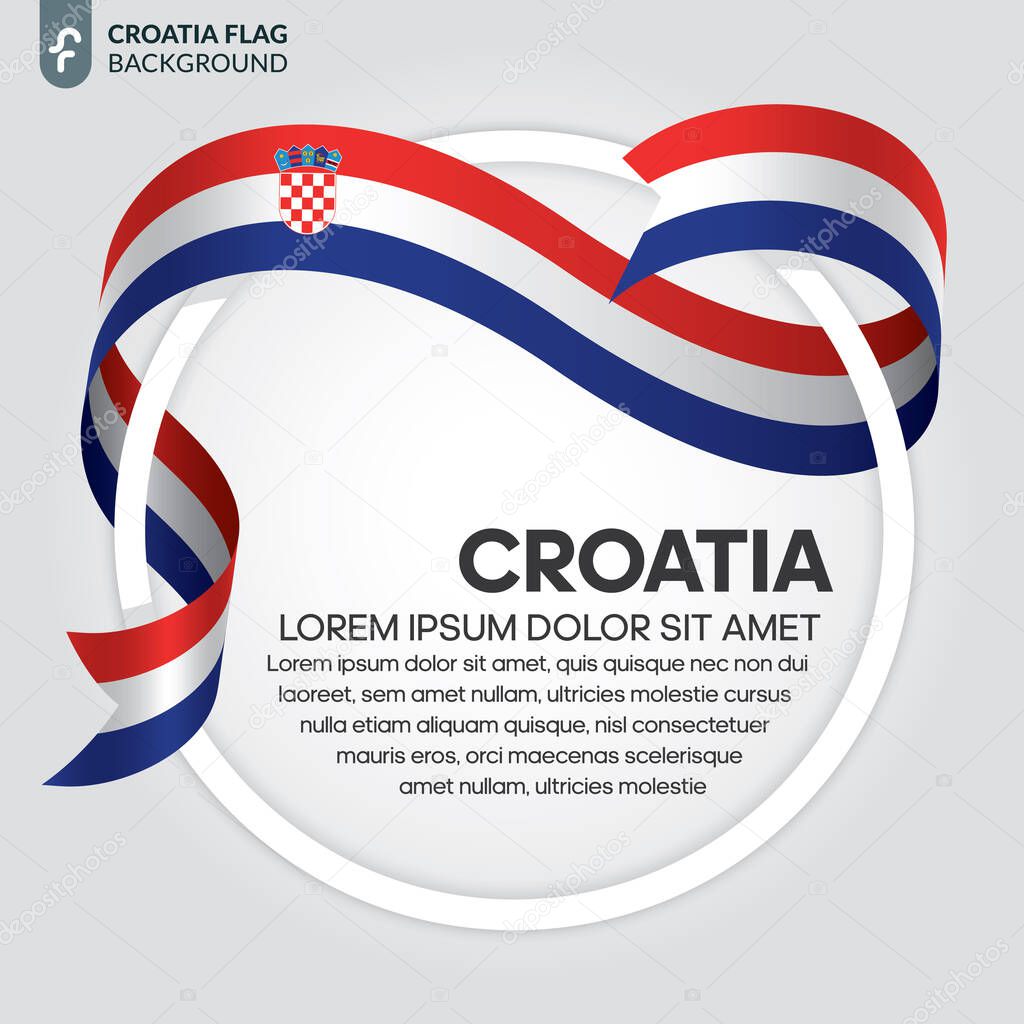 Croatia flag for decorative.Vector background
