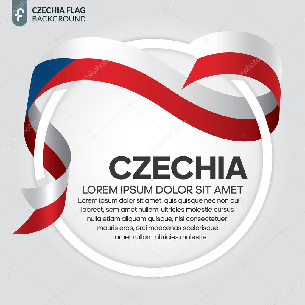 Czechia flag for decorative.Vector background