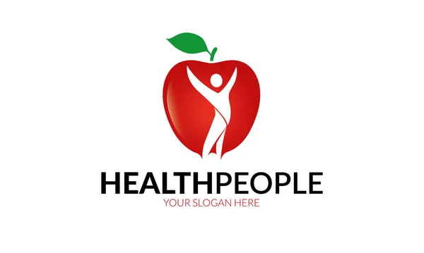 Health People Logo Template — Stock Vector