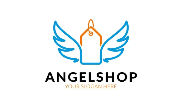 Modèle Logo Wing Shop — Image vectorielle