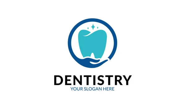 Plantilla Logotipo Dental Amor — Vector de stock