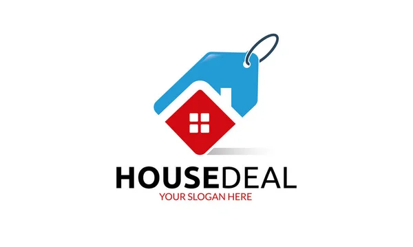 Plantilla Logotipo House Deal — Vector de stock