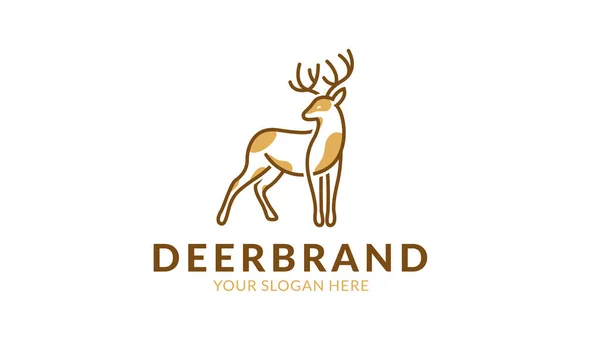 Deer Logo Template Vector — Stock Vector