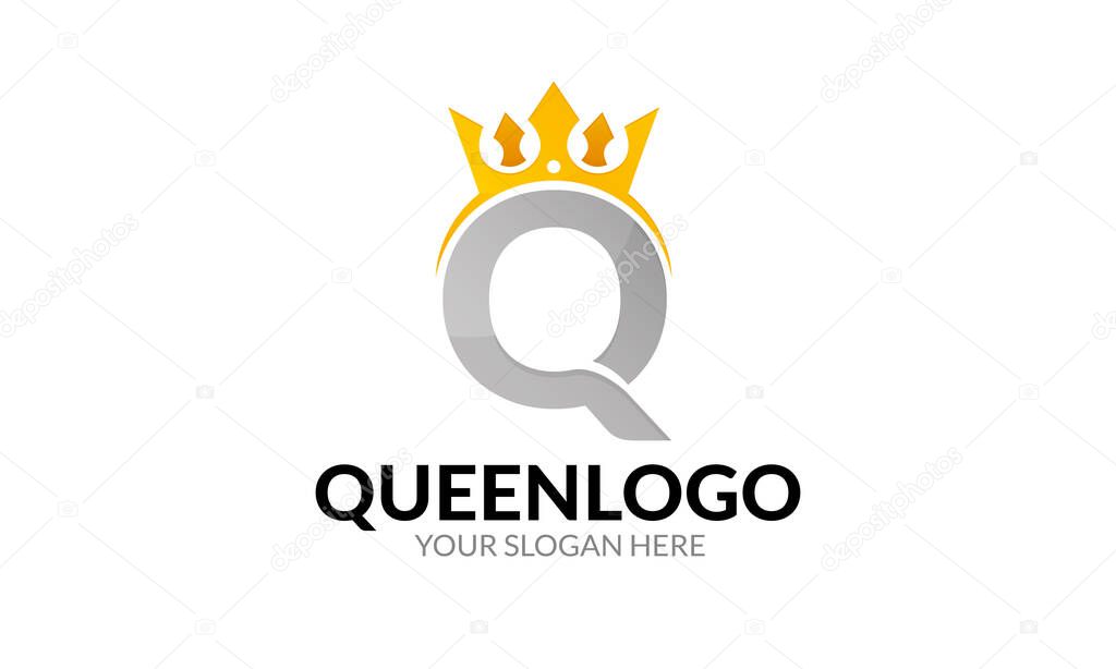 Q Letter Queen Logo Template