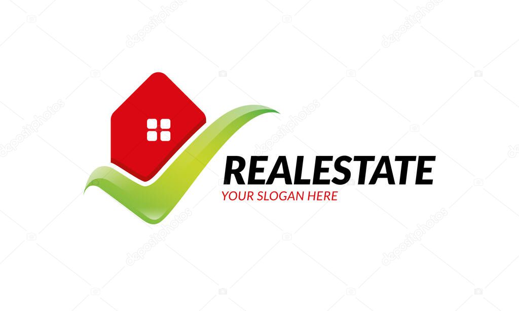 Check Home Logo Template - Vector