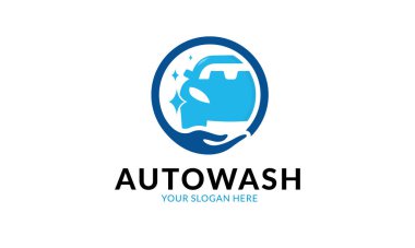 Otomatik Yıkama Logo Şablonu - Vektör