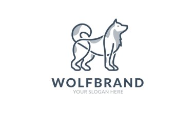 Kurt logo şablonu. Minimalist ve modern logo şablonu.